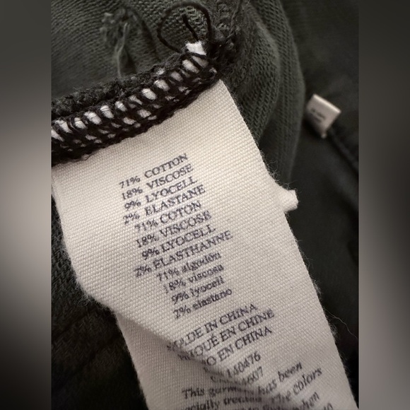 Faherty Stretch Terry Patch Pocket Pants Wide Leg Forest Green 27 - Picture 5 of 7